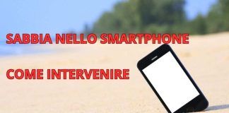 smartphone sabbia